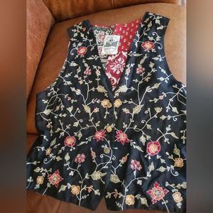 Vintage embroidered vest